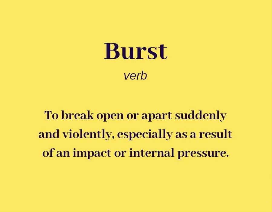 Your questions answered: burst or blow up?